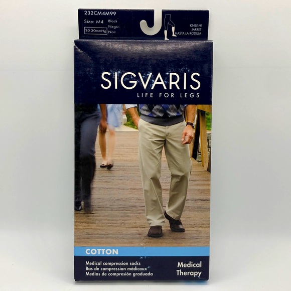 Insignia by Sigvaris Other - Sigvaris Men’s Black Cotton Medical Compression Sock’s
